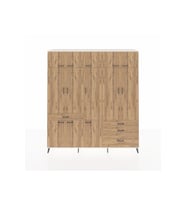Hyperion Gardrop 8 Raflı 4 Çekmeceli 3 Askılı 220x44x243 Aytaşı-Çam/Çam