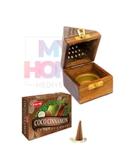 Konik Tütsü Yakma Kutusu Coco Cinnamon Cones
