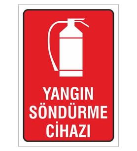Iş Güvenliği Uyarı Levhası 17x24 Cm. (yangın Söndürme Cihazı) (d-1724-001) (Çok Renkli)