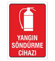 Iş Güvenliği Uyarı Levhası 17x24 Cm. (yangın Söndürme Cihazı) (d-1724-001) (Çok Renkli)