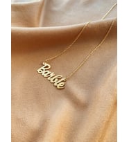 Altın Kaplama Barbie Gümüş Kolye
