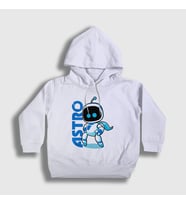 Presmono Unisex Çocuk Beyaz Oyun Kaptan Astro Bot Kapüşonlu Sweatshirt 555371tt