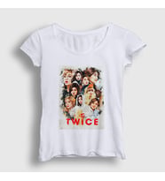 Presmono Kadın Beyaz Poster V2 K-Pop Twice T-Shirt 281443tt