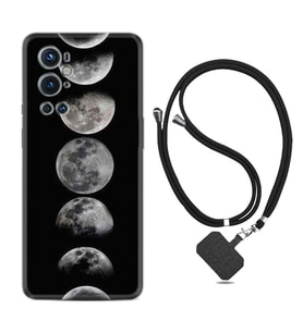 Tecno Spark 9 Pro Kılıf Resimli Boyun Askılı İpli Desenli Silikon Great Moons 1354
