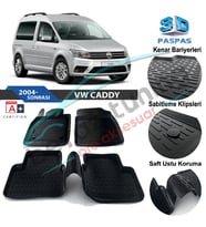 Volkswagen Caddy Havuzlu 3D Paspas Niken Siyah 2004-2010
