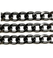 Alüminyum Çanta ve Takı Zinciri 10 MM (1 Metre)  Siyah