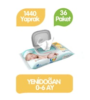 Uni Baby Islak Mendil Yenidoğan 36'lı 40*36 1440 Yaprak