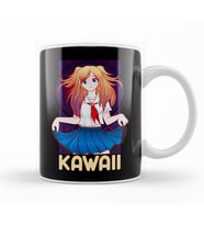 Kawaii Waifu Anime Girl Japanese Cute Manga Senpai Kupa Bardak Porselen