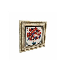 Nar Ağacı Baskılı Taş Tablo 25X25