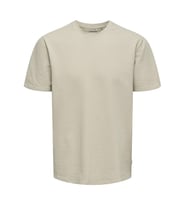 ONSKIAN LIFE REG SEERSUCKER SS TEE NOOS (Ekru)