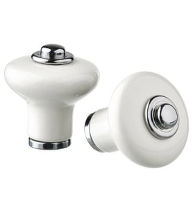 Ikea Klıngstorp Topuz, Siyah-Krom ve Beyaz-Krom Kaplama, 23 Mm, 2 Adet