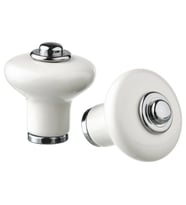 Ikea Klıngstorp Topuz, Siyah-Krom ve Beyaz-Krom Kaplama, 23 Mm, 2 Adet