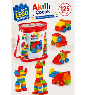 Akıllı Çocuk (125 Parça) - Büyük Parça Lego - Lego Setleri - Bloklar - Bebek Lego