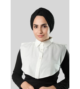 Krem Gömlek Yakalı Boyunluk Terikoton Düz 1015_40