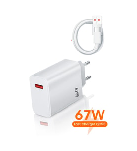 67w Hızlı Şarj Cihazı Aleti 6a Kablo/adaptör Seti Type C Usb Xiaomi Redmi Samsung Uyumlu Duvar Tipi