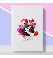 BK Gift Kişiye Özel Kalpli Fotoğraflı Beyaz Defter 13