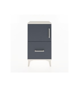 Arges Komodin 2 Raflı Tek Çekmeceli Tek Kapaklı 44x30x80 Aytaşı-Antrasit