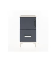 Arges Komodin 2 Raflı Tek Çekmeceli Tek Kapaklı 44x30x80 Aytaşı-Antrasit