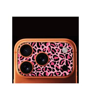 iPhone 17 Pro Max Tam Kaplayan Kamera Çerçeve Koruyucu Desenli Baskılı - SÜSLÜ LEOPAR