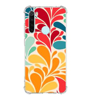 PrintiFy Xiaomi Redmi Note 8 Uyumlu Retro Color 5 Baskılı Şeffaf Köşe Korumalı Antişok Kılıf