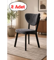 2 Adet Elma Sandalye Modern Kadife Kapitone Sırtlı Mutfak Yemek Odası Balkon Kafe Sandalyesi 85 Cm