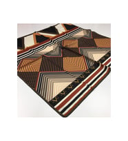 Geometrik Desen Black Seri Twill Eşarp Eşarp Askısı ile Birlikte 90x90 cm Kiremi