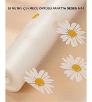 10 Metre Çiçek Deseni Desenli Dolap İçi Kaymaz Koruyucu Mat