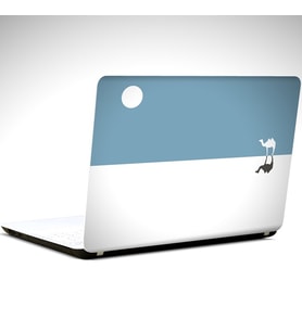 Deve ve Ay Minimal Laptop Sticker 15.6 inch (38X27CM)