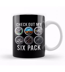 Funny Check Out My Six Pack Airplane Pilot Kupa Bardak Porselen