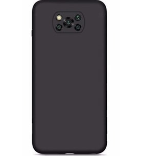 Poco X3 Ruber Case Yumuşak Slikon Kılıf (Siyah)