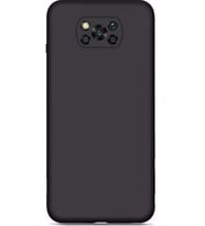 Poco X3 Ruber Case Yumuşak Slikon Kılıf (Siyah)