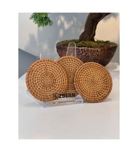 3 ADET 10X10 CM RATTAN MAT