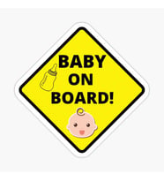 Baby On Board Arabada bebek var Oto Sticker Etiket 19CM md11