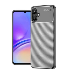Samsung Galaxy A06 Kılıf Auto Focus Karbon Kapak - Gri