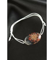 Sultan Otu Hayat Ağacı Epoksi Bileklik Kırmızı (Kırmızı-Beyaz)