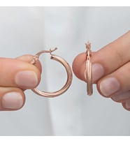Gümüş Rose 3 mm Burgu Şarnel Küpe