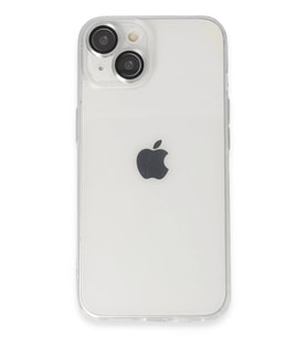 iPhone 14 Kılıf Luko Lens Silikon - Gümüş