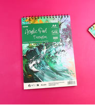 A4 Spiralli Akrilik Sketchbook Resim Defteri – 300gr  15 Yaprak