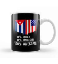 50% Cuban 50% American %100 Awesome Immigrant Kupa Bardak Porselen
