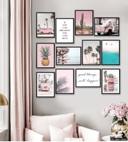 Çerçeve Görünümlü Mdf Tablo Seti 12 Parça