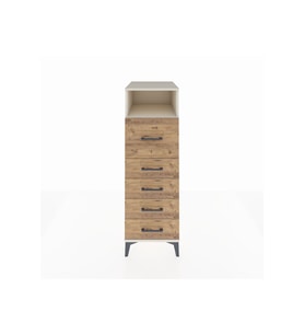 Kronos Dolap Tek Raflı 5 Çekmeceli 44x59x134 Aytaşı-Çam