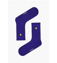 Limon Nakışlı Mor Renkli Spor Çorap