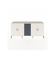 Hyperion Konsol 2 Raflı 4 Çekmeceli 4 Kapaklı 220x44x99 Aytaşı-Aytaşı/Antrasit