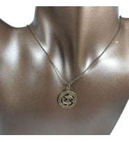 Orora Bronz/Gümüş/Bakır Renk 22mm Balık Burcu Figürlü Kolye (Bronz)