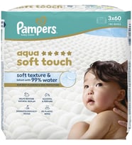 Prima Pampers Islak Havlu Mendil Aqua Soft Touch 60 Yaprak (3 Lü Pk) 180 Yaprak