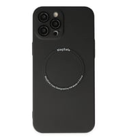 Newface Apple iPhone 12 Pro Kılıf Jack Magneticsafe Lens Silikon - Siyah