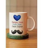 Babalar Günün Kutlu Olsun Canım Babam Yazılı Baskılı Seramik Kahve Çay Kupası