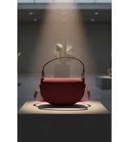 Lunessa Bordo Omuz Çantası – Gold Detaylı Yarım Ay Model
