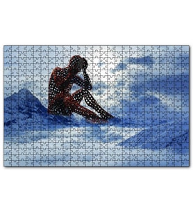 Cakapuzzle  Yalnız Düşünen İnsan Figürü  Puzzle Yapboz MDF (Ahşap) (120 Parça)