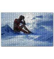 Cakapuzzle  Yalnız Düşünen İnsan Figürü  Puzzle Yapboz MDF (Ahşap) (120 Parça)